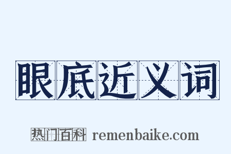 眼底近义词是什么意思的图片